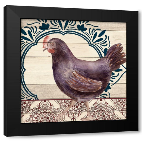 Poultry 3 Black Modern Wood Framed Art Print with Double Matting by Allen, Kimberly