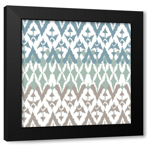 Ikat Pattern 1 Black Modern Wood Framed Art Print with Double Matting by Allen, Kimberly