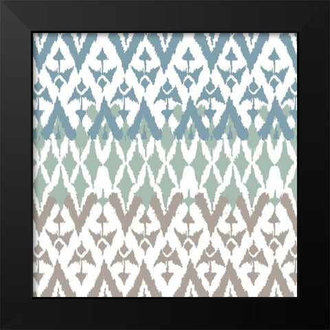 Ikat Pattern 1 Black Modern Wood Framed Art Print by Allen, Kimberly