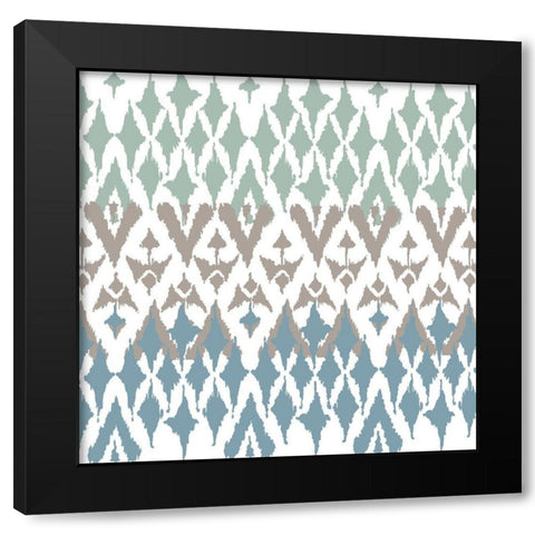 Ikat Pattern 2 Black Modern Wood Framed Art Print with Double Matting by Allen, Kimberly