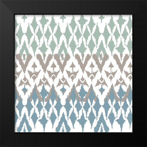 Ikat Pattern 2 Black Modern Wood Framed Art Print by Allen, Kimberly
