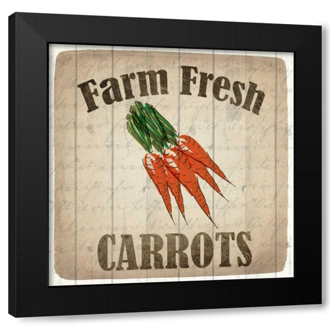 Farm Fresh Carrots Black Modern Wood Framed Art Print by Allen, Kimberly