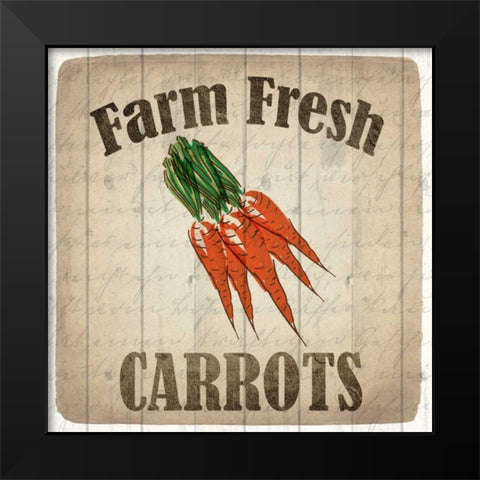 Farm Fresh Carrots Black Modern Wood Framed Art Print by Allen, Kimberly