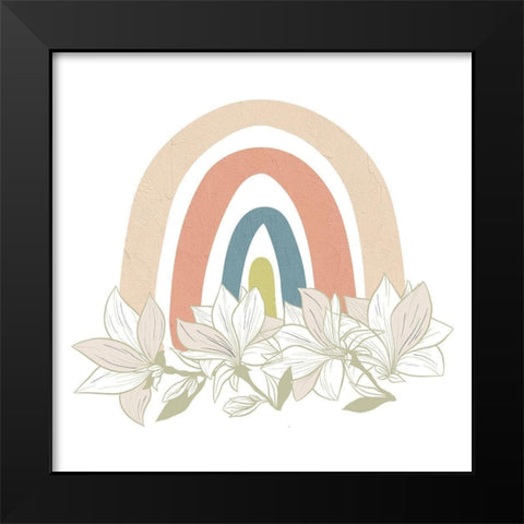 Magnolia Rainbow 1 Black Modern Wood Framed Art Print by Allen, Kimberly