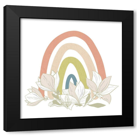 Magnolia Rainbow 2 Black Modern Wood Framed Art Print by Allen, Kimberly