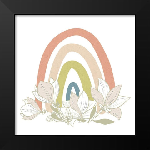 Magnolia Rainbow 2 Black Modern Wood Framed Art Print by Allen, Kimberly