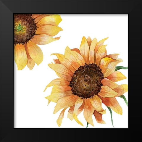 Sunflower Postcard 2 v2 Black Modern Wood Framed Art Print by Allen, Kimberly