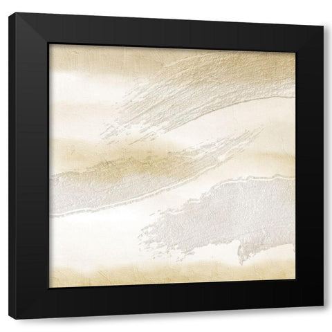 Brush Strokes Black Modern Wood Framed Art Print by Allen, Kimberly