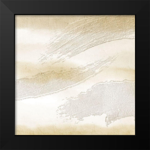 Brush Strokes Black Modern Wood Framed Art Print by Allen, Kimberly