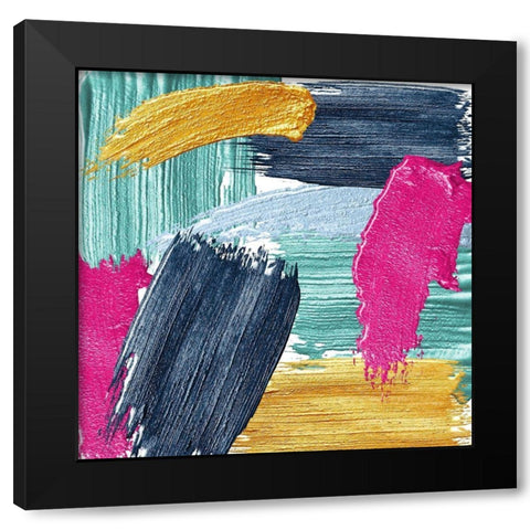 Brushes 1 Black Modern Wood Framed Art Print with Double Matting by Allen, Kimberly