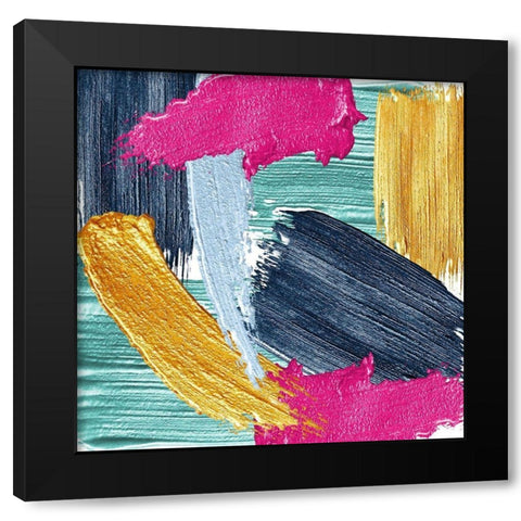 Brushes 2 Black Modern Wood Framed Art Print with Double Matting by Allen, Kimberly