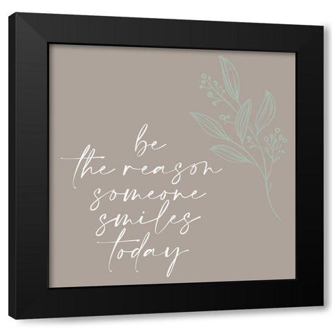 Someone Smiles Black Modern Wood Framed Art Print by Allen, Kimberly
