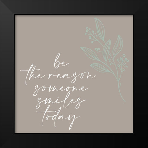 Someone Smiles Black Modern Wood Framed Art Print by Allen, Kimberly