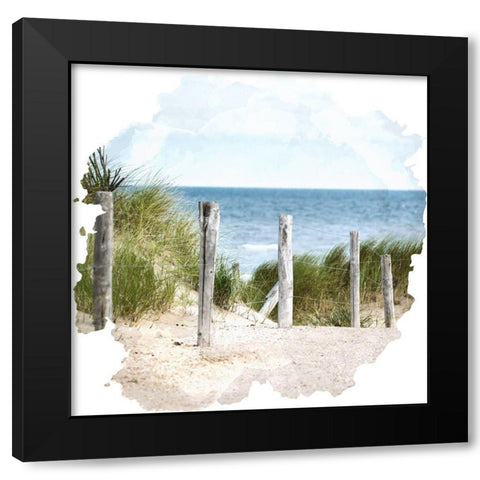 At the Beach 1 Black Modern Wood Framed Art Print with Double Matting by Allen, Kimberly
