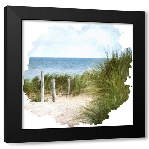 At the Beach 2 Black Modern Wood Framed Art Print by Allen, Kimberly