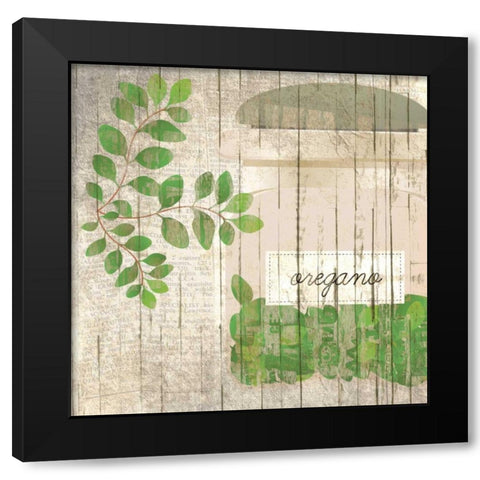 Oregano Black Modern Wood Framed Art Print with Double Matting by Allen, Kimberly