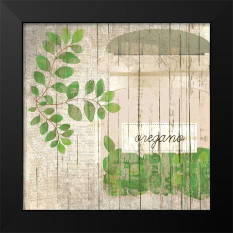 Oregano Black Modern Wood Framed Art Print by Allen, Kimberly