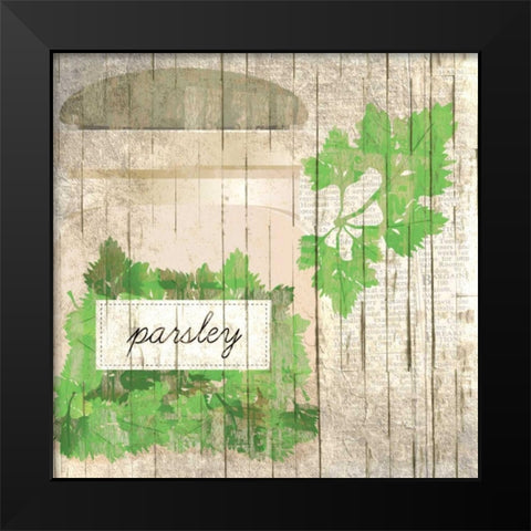 Parsley Black Modern Wood Framed Art Print by Allen, Kimberly