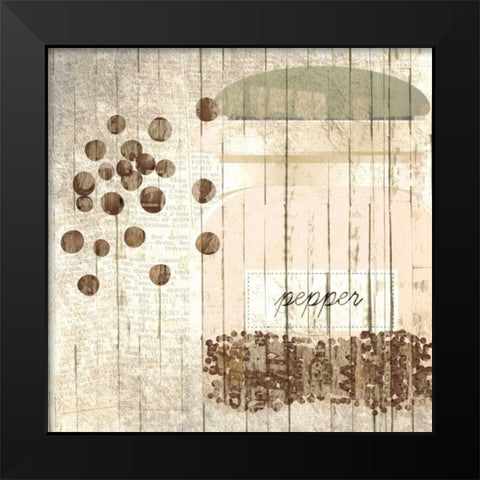 Pepper Black Modern Wood Framed Art Print by Allen, Kimberly