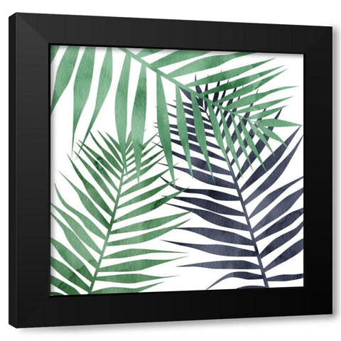 Shades 1 Black Modern Wood Framed Art Print with Double Matting by Allen, Kimberly