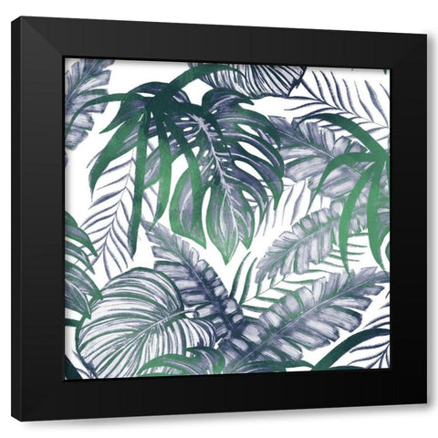Blue Green 2 Black Modern Wood Framed Art Print with Double Matting by Allen, Kimberly