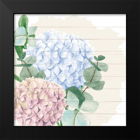Hydrangea 1 Black Modern Wood Framed Art Print by Allen, Kimberly