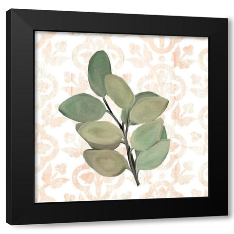 Pattern Branch 1 Black Modern Wood Framed Art Print with Double Matting by Allen, Kimberly