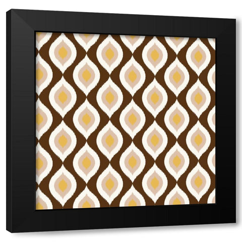 Global Pattern 2 Black Modern Wood Framed Art Print with Double Matting by Allen, Kimberly