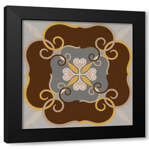 Global Tile 2 Black Modern Wood Framed Art Print by Allen, Kimberly