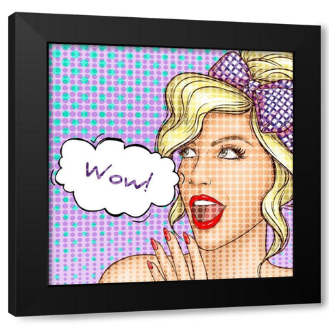 WOW Black Modern Wood Framed Art Print by Allen, Kimberly
