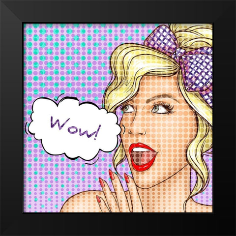 WOW Black Modern Wood Framed Art Print by Allen, Kimberly