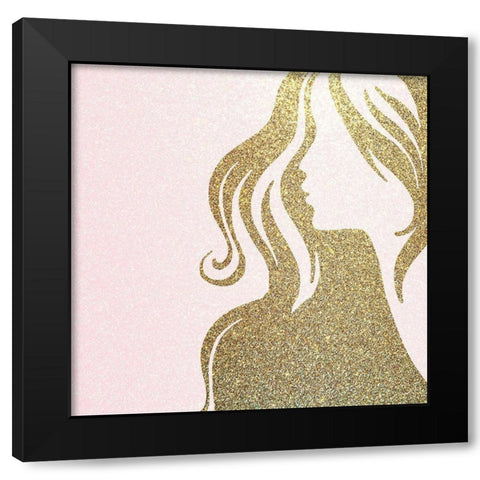 Fashionista 5 Square Black Modern Wood Framed Art Print by Allen, Kimberly