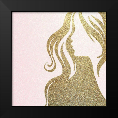 Fashionista 5 Square Black Modern Wood Framed Art Print by Allen, Kimberly