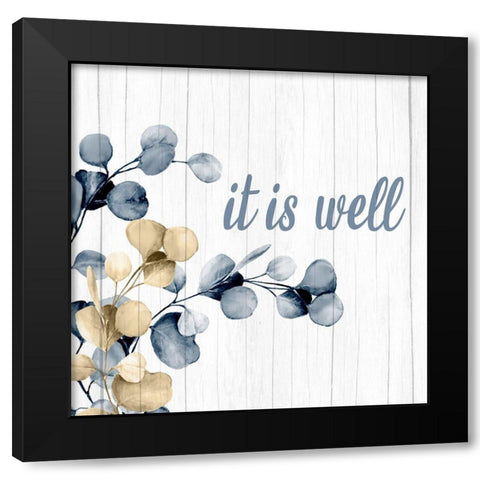 It is Well Branch Black Modern Wood Framed Art Print with Double Matting by Allen, Kimberly