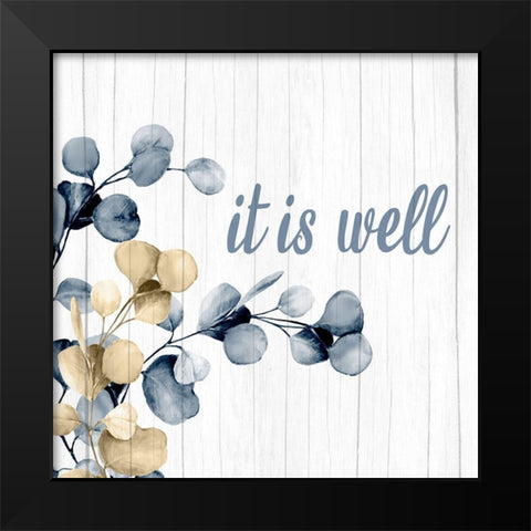 It is Well Branch Black Modern Wood Framed Art Print by Allen, Kimberly