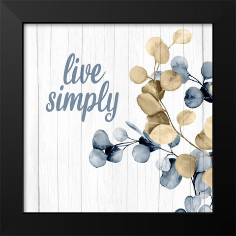 Live Simply Branch Black Modern Wood Framed Art Print by Allen, Kimberly