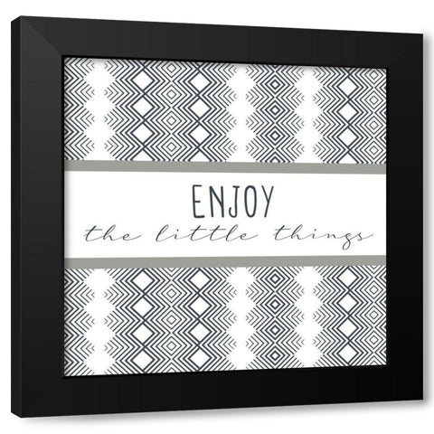 Enjoy Square Black Modern Wood Framed Art Print with Double Matting by Allen, Kimberly