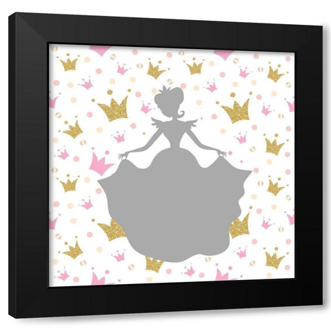 Princess Dreams 1 Black Modern Wood Framed Art Print with Double Matting by Allen, Kimberly