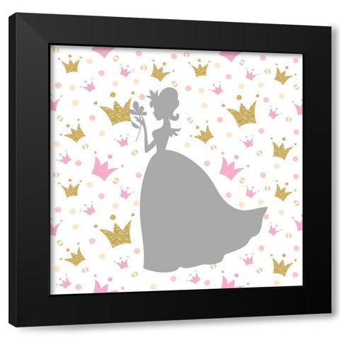 Princess Dreams 3 Black Modern Wood Framed Art Print by Allen, Kimberly