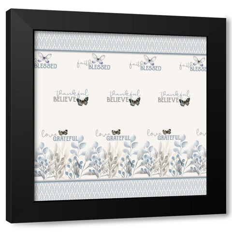 Grateful_bedding Black Modern Wood Framed Art Print by Allen, Kimberly