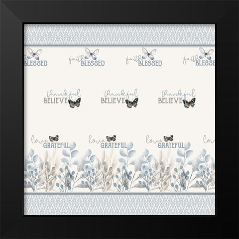 Grateful_bedding Black Modern Wood Framed Art Print by Allen, Kimberly