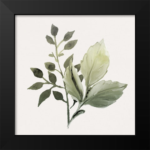 Watercolor Sage 2 Black Modern Wood Framed Art Print by Allen, Kimberly