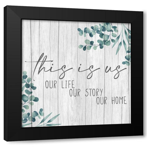 Our Wood Panel Square Black Modern Wood Framed Art Print by Allen, Kimberly