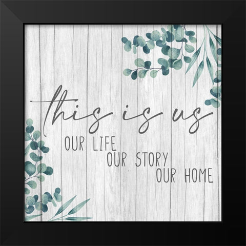 Our Wood Panel Square Black Modern Wood Framed Art Print by Allen, Kimberly