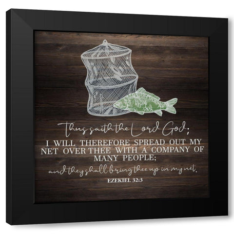 My Net Black Modern Wood Framed Art Print with Double Matting by Allen, Kimberly