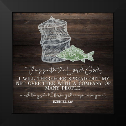 My Net Black Modern Wood Framed Art Print by Allen, Kimberly