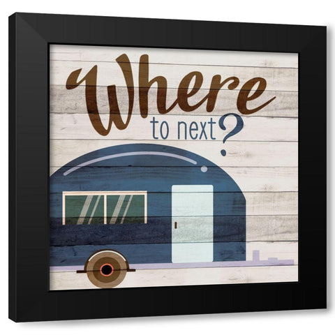 Where Next 1 Black Modern Wood Framed Art Print by Allen, Kimberly
