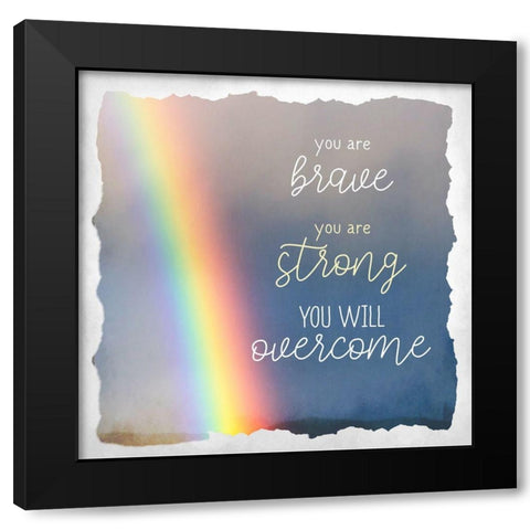 Overcome Black Modern Wood Framed Art Print with Double Matting by Allen, Kimberly
