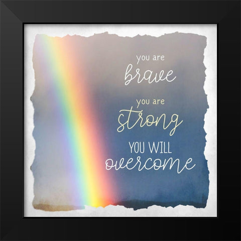 Overcome Black Modern Wood Framed Art Print by Allen, Kimberly