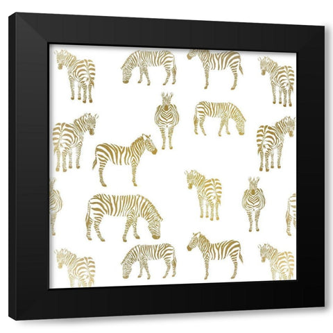 Zebra Zebra Black Modern Wood Framed Art Print by Allen, Kimberly